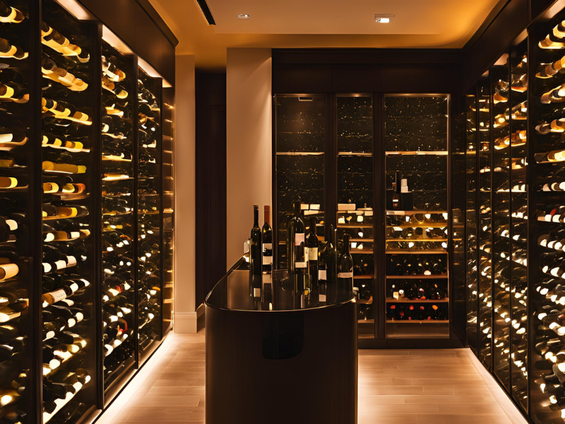 最新のワインセラーでの保管風景