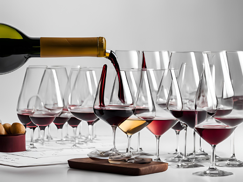 プロフェッショナルなワインテイスティングの様子